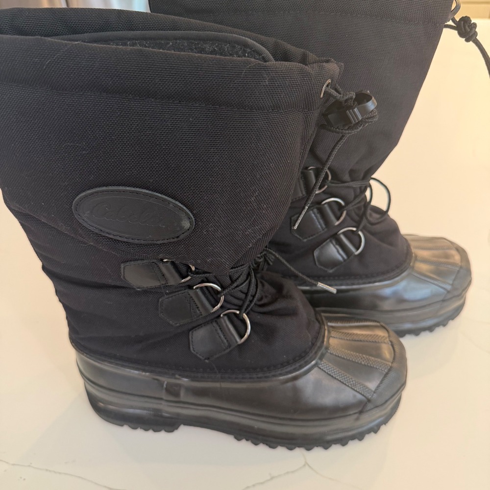 Cabela's Cordura Insulated Winter Snow Boots Black Size 8 Womans Waterproof